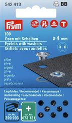 Průchodky 4 mm s podložkou 100 ks