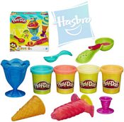 PLAY-DOH Modelína Výroba zmrzliny set 4 kelímky set s pohárky a doplňky