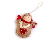 Jutová dekorace anděl