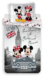 Povlečení Mickey and Minnie in London 140x200, 70x90 cm