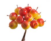 Umělá jablíčka na drátku žlutooranžové 12 kusů