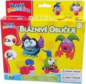 Modelína bláznivé obličeje set 3 kelímky s doplňky