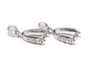 Dvojitá šlupna na uchycení přívěsku  4x23mm s kamínky (1 ks)