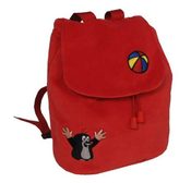 Krtek (krteček) ČERVENÝ batoh s výšivkou