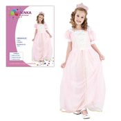 Dětský kostým PRINCEZNA RŮŽENKA vel.S (110-120 cm)