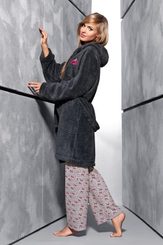 Dámský župan Angie grafit