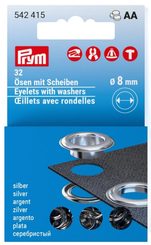 Průchodky nikl 8 mm s podložkou 32 ks