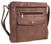 Crossbody praktická kabelka H0368 hnědá
