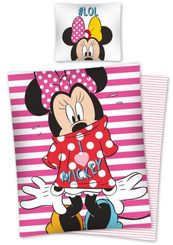 Povlečení Minnie proužky 140/200, 70/90