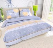 Francouzské bavlněné povlečení DELUX HEARTS 220x200, 70x90cm