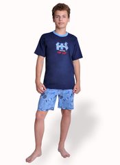 Chlapecké pyžamo s nápisem Hip hop a kraťasy