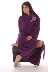 Dámský župan Victoria 26 30 s výšivkou