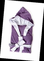 Lehký dámský župan s kapucí O´MOI fialový