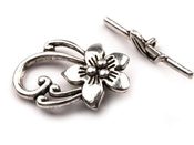 Americké zapínání 20x30mm KVĚT (1 pár)