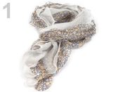 Šála  25x170cm SÁRA CHIFFON dvojitá volán (1 ks)