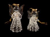 Skleněná dekorace anděl