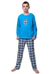 Chlapecké pyžamo vzor barevné kostky