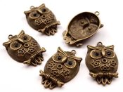 Přívěsek SOVA 22x35 mm s květy