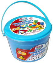 Modelovací hmota set s tvořítky v plastovém kyblíčku 22 kusů