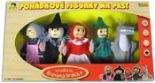 Sestava maňásků pohádkové dřevěné figurky set 5ks v krabičce