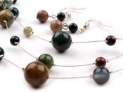 Náhrdelník a náušnice na lanku s kuličkami LINDA (1 sada)