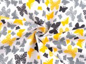 Bavlněný kepr motýli METRÁŽ