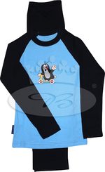 Dětské pyžamo KR 007 dlouhé modro-tmavě modrá