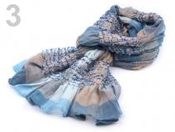 Šála  35x200cm imitace fáčoviny proplétaná a žabkovaná