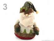 Mikuláš, sob a sněhulák postavičky 45cm