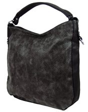 Šmrncovní kabelka na rameno z broušené kůže TH2011 černá