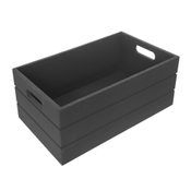 Bedýnka dřevo 26x16x11 cm antracitová - 26x16x11cm