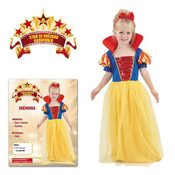 KARNEVAL Šaty SNĚHURKA vel.XS (92-104 cm)