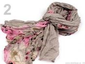 Šála 100x180cm mačkaná imitace fáčoviny KVĚTA (1 ks)