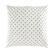 Povlak na polštář flanelový 40x40cm SRDÍČKA šedá