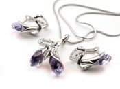 Náhrdelník a náušnice sada KAPKY (1 sada)