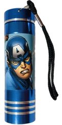Dětská hliníková LED baterka Avengers blue Hliník, Plast, 9x2,5 cm