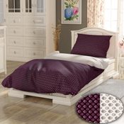 Francouzské bavlněné povlečení PROVENCE COLLECTION 220x200, 70x90cm Bouquet bordó