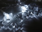 Světelný LED řetěz vločky