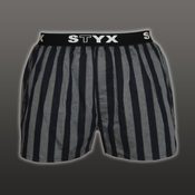 Pánské trenýrky B122 šedý pruh