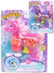 Bublifuk jednorožec 23cm dětská bublifukovací pistole na baterie 2 barvy Světlo