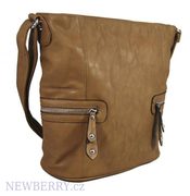 Dámská kabelka crossbody D1037 přírodní hnědá