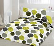 Francouzské bavlněné povlečení Fresh zelené 240x200, 70x90cm