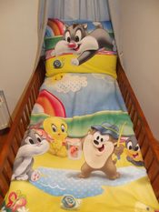 Povlečení do postýlky Looney Tunes modrá 90/130 cm