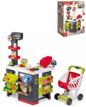 SMOBY Supermarket elektronický set s vozíkem a doplňky na baterie Světlo Zvuk