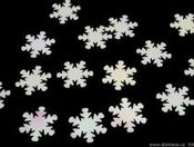 Vánoční lesklé konfety Ø20mm 10g vločky (4 sáček)