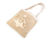 Jutová vánoční taška 15x15 cm