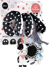 GaGaGu Baby závěsná spirála smyslová kontrastní se zvířátky pro miminko PLYŠ