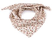 Bavlněný šátek s květy 60x60 cm