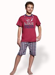 Chlapecké pyžamo s nápisem Like break the rules a kraťasy