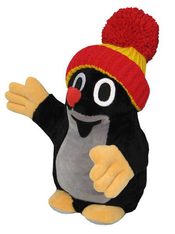 Krtek (krteček) s čepicí maňásek